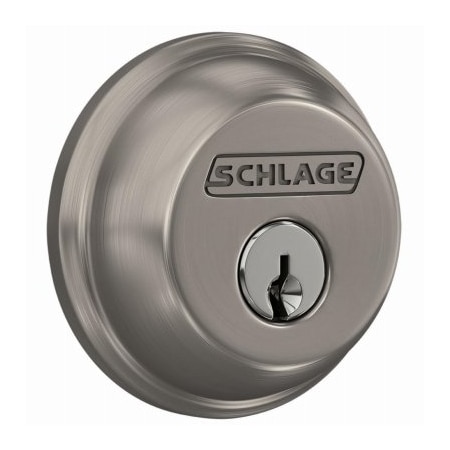 Schlage Lock Sat NI SGL Cyl Deadbolt B60NG619